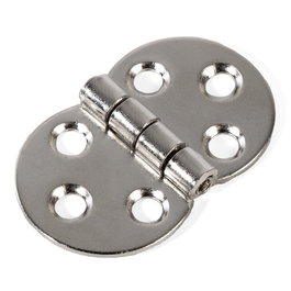 HERRAJES ALK Bisagra Plana Sencia 30x48 Hierro Zincado para Muebles