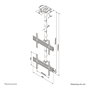 Newstar Neomounts NMPRO-C12 Soporte de techo para videowall, 2 pantallas de 32 a 65 pulgadas, hasta 30 kg por pantalla, altura ajustable 325 cm, VESA 100x100 a 600x400 mm, negro