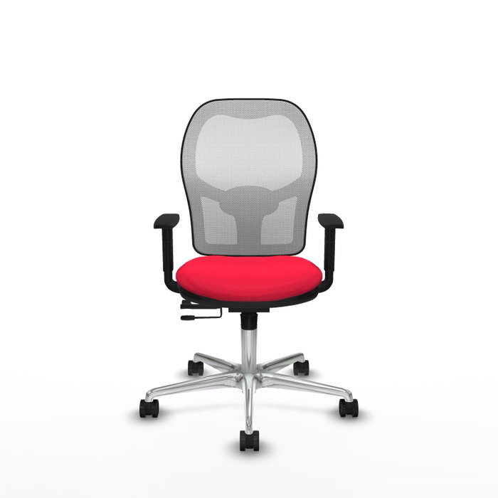 PIQUERAS Y CRESPO Silla de oficina Jorquera con mecanismo Sincro/Traslack Rojo y Blanco PIQUERAS Y CRESPO Silla de oficina Jorquera con mecanismo Sincro/Traslack Rojo y Blanco