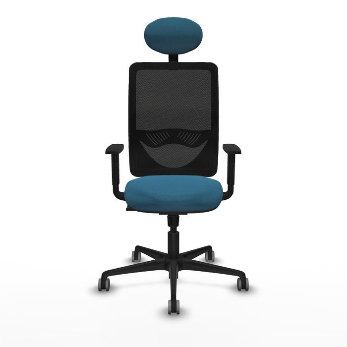 PIQUERAS Y CRESPO Silla de oficina Zulema con mecanismo Sincro, verde petróleo y negro PIQUERAS Y CRESPO Silla de oficina Zulema con mecanismo Sincro, verde petróleo y negro