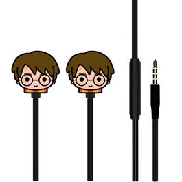 ERT GROUP Auriculares Harry Potter con Control Remoto Multifuncional, Cable 120cm, Jack 3.5mm, Certificados REACH, ROHS, CE