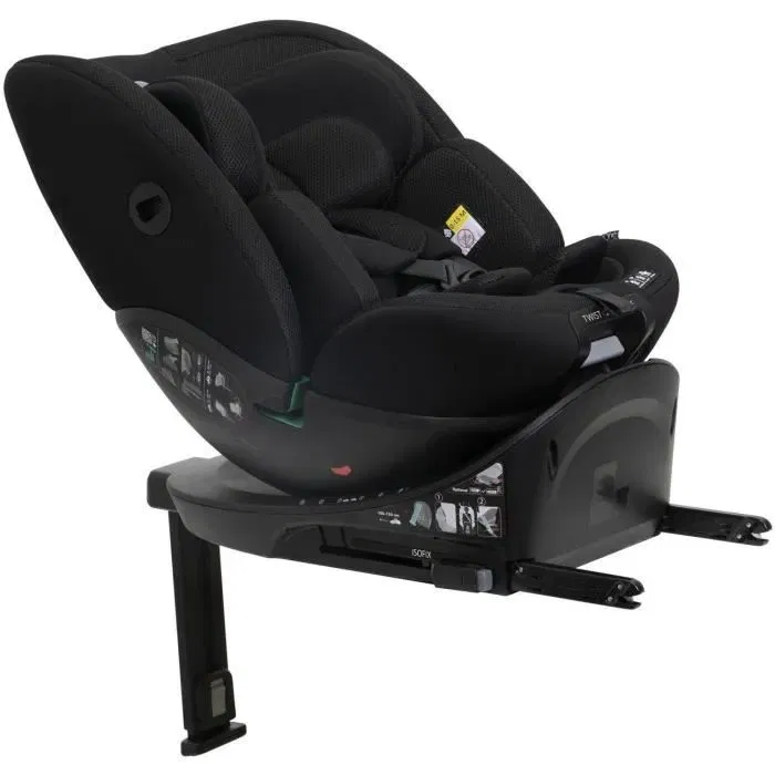 Chicco Silla de Coche EVERONE Grupo 0/1/2/3 I-Size Giratoria Reclinable Reductora Negra CHI8058664181100