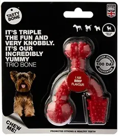 Tasty Bone Trio Bone Juguete Sabor Ternera