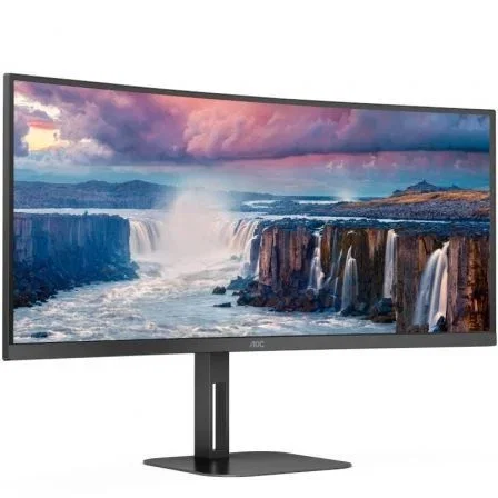 AOC CU34V5C/BK - Monitor Curvo UltraWide 34" WQHD 3440x1440, Panel VA, 100 Hz, 4ms, FreeSync, USB-C 65W, PbP Multiview, Altavoces, Ajuste en Altura, Negro AOC CU34V5C/BK - Monitor Curvo UltraWide 34" WQHD 3440x1440, Panel VA, 100 Hz, 4ms, FreeSync, USB-C 65W, PbP Multiview, Altavoces, Ajuste en Altura, Negro