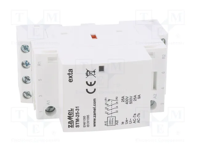 ZAMEL Contactor STM 4-polar 25A 230VAC NC + 3xNA ZAMEL Contactor STM 4-polar 25A 230VAC NC + 3xNA