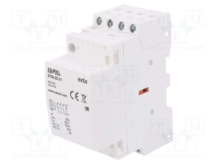 ZAMEL Contactor STM 4-polar 25A 230VAC NC + 3xNA ZAMEL Contactor STM 4-polar 25A 230VAC NC + 3xNA