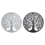 DKD Home Decor Decoración de Pared de Metal Árbol Surtido Negro y Blanco