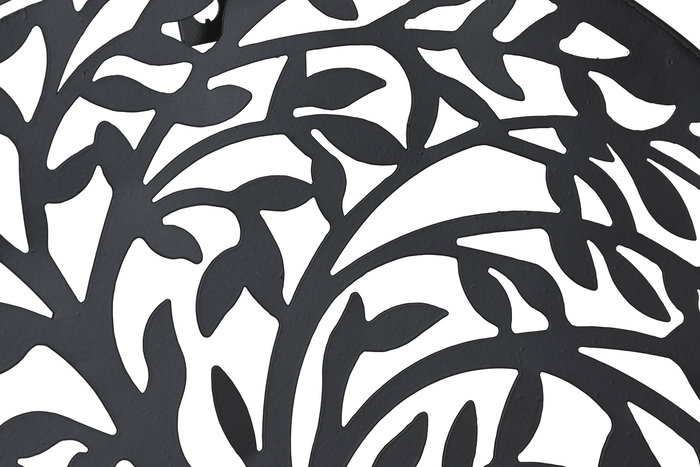 DKD Home Decor Decoración de Pared Tradicional Negra y Blanca de Metal, 40 x 40 cm (2 Unidades)