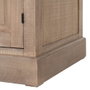 Vitrina Natural-Negro Madera de Pino 87 X 40 X 198 cm