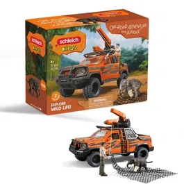 Schleich Wild Life 42720 Figura de Animales Aventura en la Selva 4x4