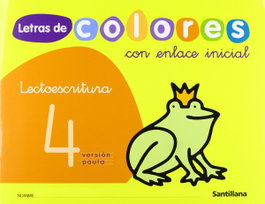 SANTILLANA, LETRAS COLORES 4 (+CUENTO) (4 AÑOS) LECTOESCRITURA