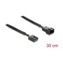 DeLOCK Cable de extensión de ventilador PWM 4 pin macho a hembra 30 cm negro