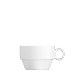 G.Benedikt Colección Príncipe Taza de Té de Vajilla Blanca Apilable, Capacidad 19 cl / 0.19 L, Altura 6 cm (Set de 6)