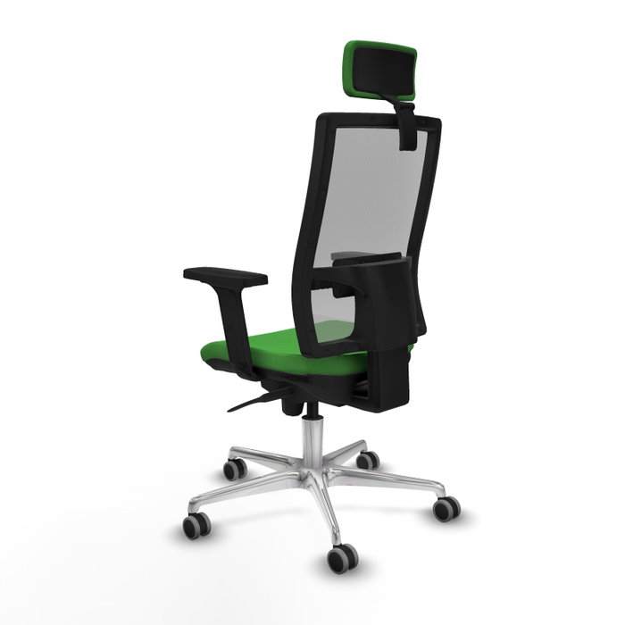 PIQUERAS Y CRESPO Silla de oficina Horna con mecanismo Sincro, Tela Verde y Malla Gris PIQUERAS Y CRESPO Silla de oficina Horna con mecanismo Sincro, Tela Verde y Malla Gris