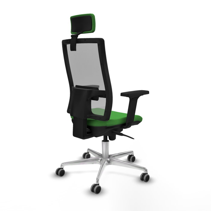 PIQUERAS Y CRESPO Silla de oficina Horna con mecanismo Sincro, Tela Verde y Malla Gris PIQUERAS Y CRESPO Silla de oficina Horna con mecanismo Sincro, Tela Verde y Malla Gris