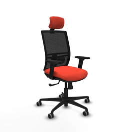 PIQUERAS Y CRESPO Silla de oficina Yunquera Naranja oscuro y Negro
