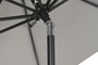 DKD Home Decor Parasol para Terraza y Jardín Gris 265x265x250 cm Reclinable UV 50+ con Mástil 38mm
