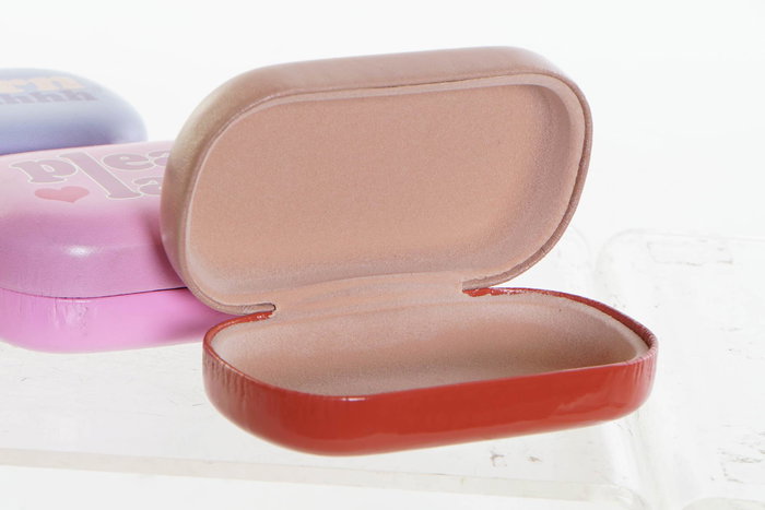 DKD Home Decor Estuche Lentillas Moderno Rosa Palo Lila 5.7 x 3 x 9.6 cm (12 Unidades)