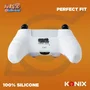 Konix Funda Protectora para Mando DualSense PS5 de Silicona con Agarre para Pulgares, Diseño Konoha Naruto Blanco