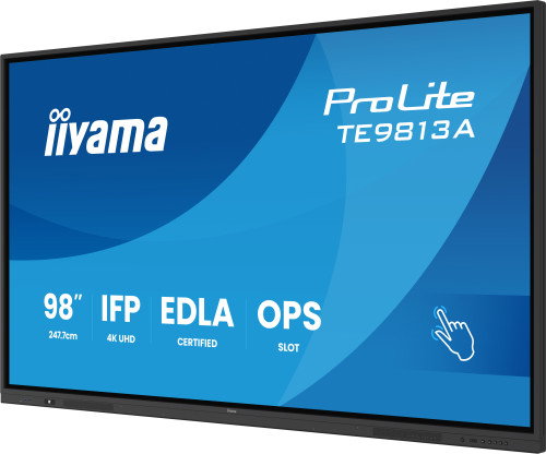 iiyama ProLite TE9813A-B1AG Pantalla Táctil 98 Pulgadas IPS 4K UHD Infrarrojo 40 Puntos Táctiles iiyama ProLite TE9813A-B1AG Pantalla Táctil 98 Pulgadas IPS 4K UHD Infrarrojo 40 Puntos Táctiles