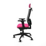 PIQUERAS Y CRESPO Silla de oficina Horna Rosa y Gris con mecanismo Sincro