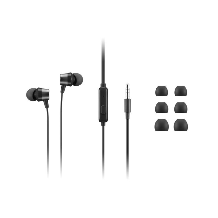 Lenovo Auriculares In-Ear Alámbricos Negro 4xd1j77352