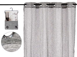 Giftdecor Cortina Visillo Gris Oscuro 140x260 cm (Set de 6)