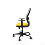 PIQUERAS Y CRESPO Silla de oficina Jorquera con mecanismo Sincro/Traslack, Amarillo y Blanco