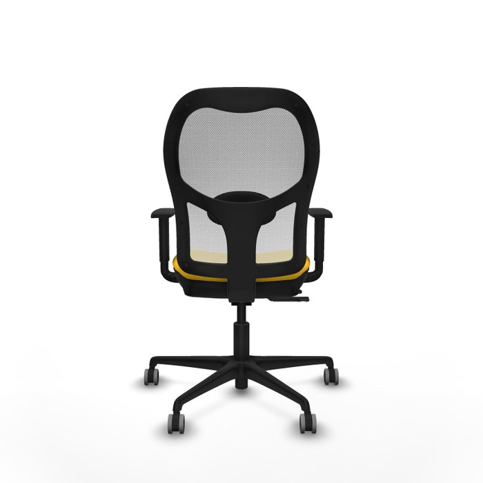 PIQUERAS Y CRESPO Silla de oficina Jorquera con mecanismo Sincro/Traslack, Amarillo y Blanco PIQUERAS Y CRESPO Silla de oficina Jorquera con mecanismo Sincro/Traslack, Amarillo y Blanco