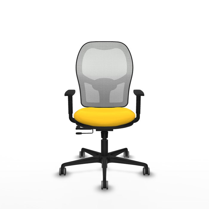 PIQUERAS Y CRESPO Silla de oficina Jorquera con mecanismo Sincro/Traslack, Amarillo y Blanco PIQUERAS Y CRESPO Silla de oficina Jorquera con mecanismo Sincro/Traslack, Amarillo y Blanco