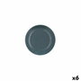 Plato Bidasoa Element Hydrozero Azul Cerámica Ø 15 cm Pan (6 Unidades)