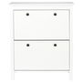 Home Deco Factory Mueble Zapatero Elisabeth 2 Puertas Abatibles Recibidor 78x24.5x92 cm