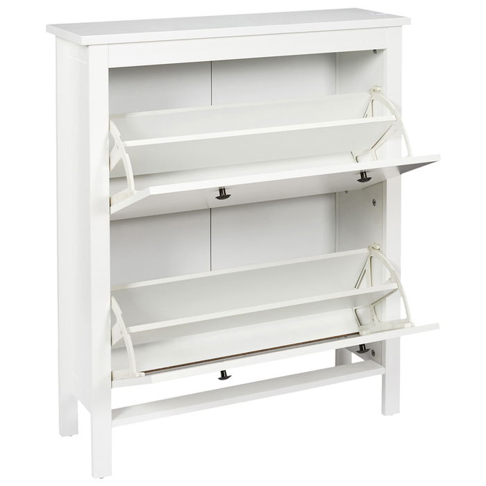 Home Deco Factory Mueble Zapatero Elisabeth 2 Puertas Abatibles Recibidor 78x24.5x92 cm