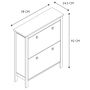 Home Deco Factory Mueble Zapatero Elisabeth 2 Puertas Abatibles Recibidor 78x24.5x92 cm