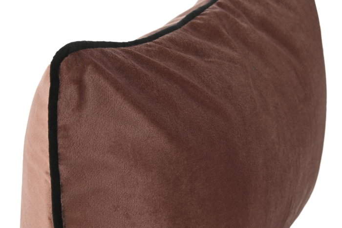 DKD Home Decor Cojín Rosa Palo Terciopelo Estilo Chic 15 x 50 x 30 cm