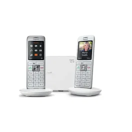 Gigaset Teléfono Fijo CL 660 Duo Blanco - Pantalla a Color Retroiluminada 2,4', Directorio 400 Contactos, Conexión PC, Diseñado en Alemania