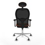 PIQUERAS Y CRESPO Silla de oficina Jorquera con mecanismo Sincro/Traslack, Naranja y Negro