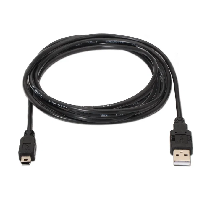 Aisens Cable USB 2.0 Tipo A Macho a Mini B Macho 1m Negro