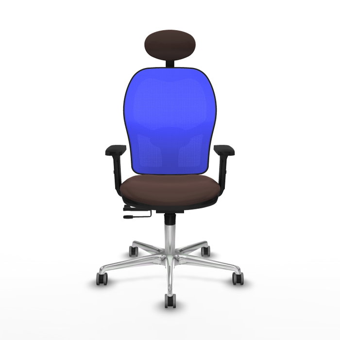 PIQUERAS Y CRESPO Silla de oficina Jorquera Marrón oscuro/Azul PIQUERAS Y CRESPO Silla de oficina Jorquera Marrón oscuro/Azul