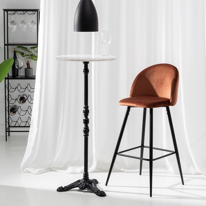 Taburete Alto Teja Tejido-Metal Salón 40,20 X 48,20 X 102 cm (Set de 2)