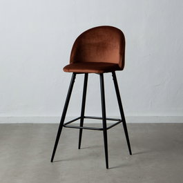 Taburete Alto Teja Tejido-Metal Salón 40,20 X 48,20 X 102 cm (Set de 2)