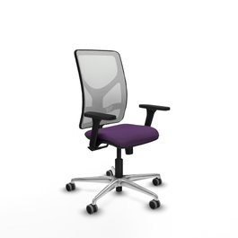PIQUERAS Y CRESPO Silla de oficina Motilla con mecanismo Sincro, Morado y Blanco