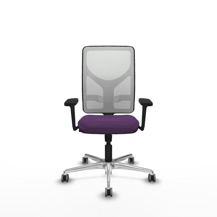 PIQUERAS Y CRESPO Silla de oficina Motilla con mecanismo Sincro, Morado y Blanco