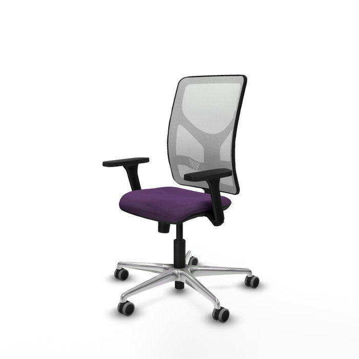 PIQUERAS Y CRESPO Silla de oficina Motilla con mecanismo Sincro, Morado y Blanco