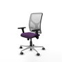 PIQUERAS Y CRESPO Silla de oficina Motilla con mecanismo Sincro, Morado y Blanco