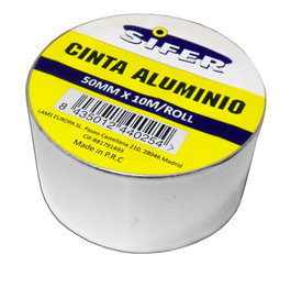 SIFER Cinta Adhesiva Aluminio Altas Temperatura 50 mm x 10 m