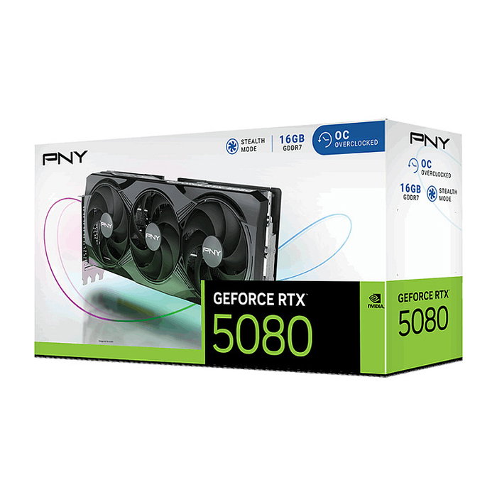 PNY RTX 5080 16GB GDDR7 OC Triple Fan Tarjeta Gráfica PNY RTX 5080 16GB GDDR7 OC Triple Fan Tarjeta Gráfica