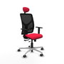 PIQUERAS Y CRESPO Silla de oficina Motilla con mecanismo Sincro/Traslack, Rojo y Negro