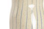 DKD Home Decor Jarrón de Gres con Rayas Crudo y Azul