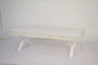 DKD Home Decor Mesa de Centro de Mango y Metal Blanco 140x70x42 cm